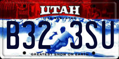 UT license plate B323SU