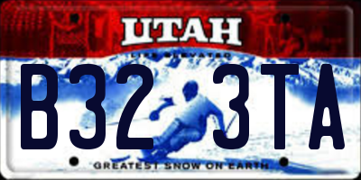 UT license plate B323TA