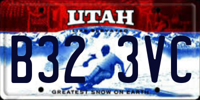 UT license plate B323VC