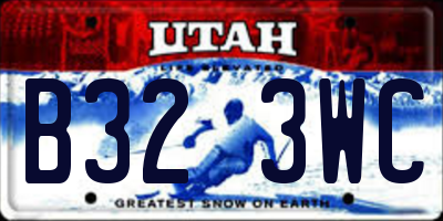 UT license plate B323WC