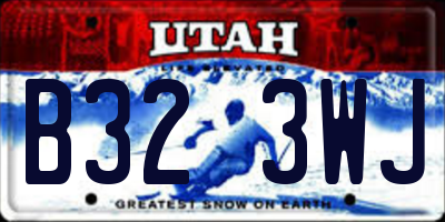 UT license plate B323WJ