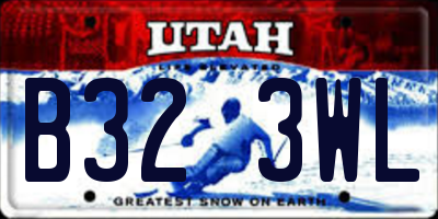 UT license plate B323WL