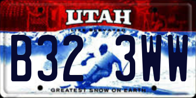 UT license plate B323WW