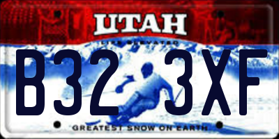 UT license plate B323XF