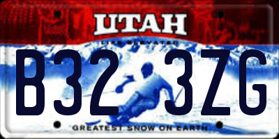 UT license plate B323ZG