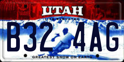 UT license plate B324AG