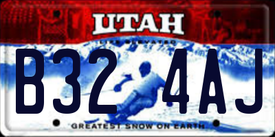 UT license plate B324AJ