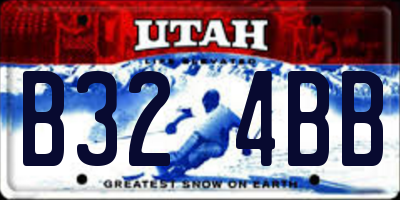 UT license plate B324BB