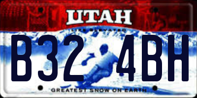 UT license plate B324BH