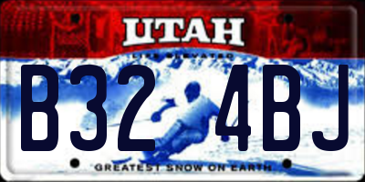 UT license plate B324BJ