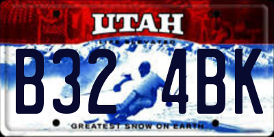 UT license plate B324BK
