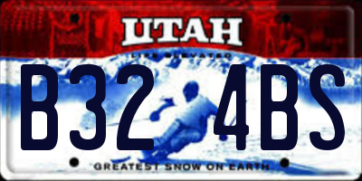 UT license plate B324BS