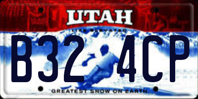 UT license plate B324CP