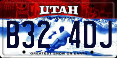 UT license plate B324DJ