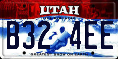 UT license plate B324EE