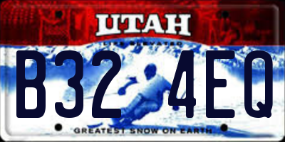 UT license plate B324EQ