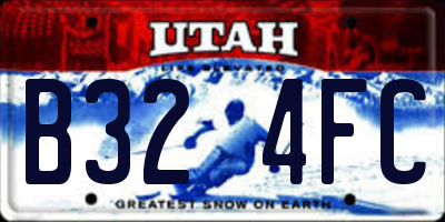 UT license plate B324FC