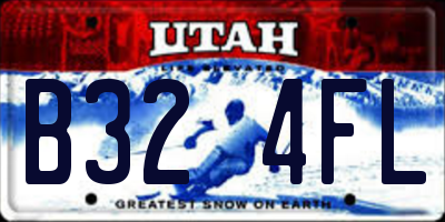 UT license plate B324FL