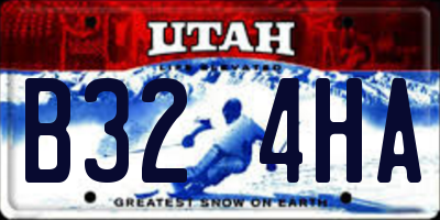 UT license plate B324HA