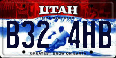 UT license plate B324HB