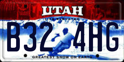 UT license plate B324HG