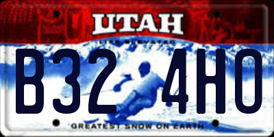 UT license plate B324HO