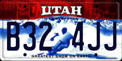 UT license plate B324JJ