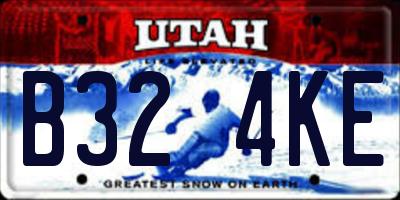 UT license plate B324KE