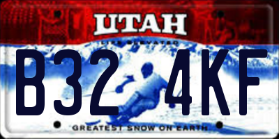 UT license plate B324KF