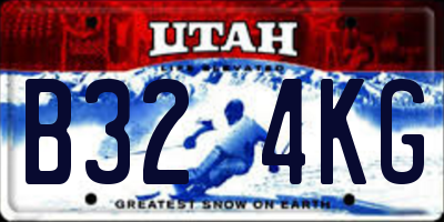 UT license plate B324KG