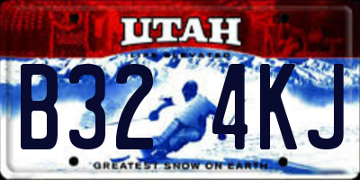 UT license plate B324KJ