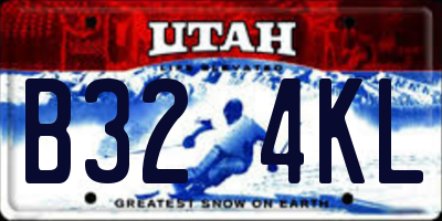 UT license plate B324KL