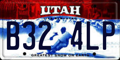 UT license plate B324LP