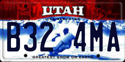 UT license plate B324MA