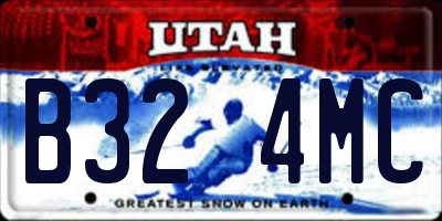 UT license plate B324MC