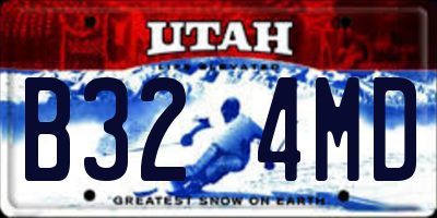 UT license plate B324MD