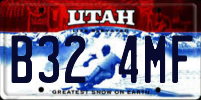 UT license plate B324MF