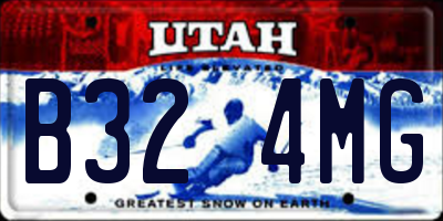 UT license plate B324MG