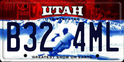 UT license plate B324ML