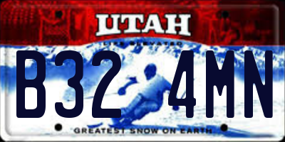 UT license plate B324MN