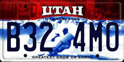 UT license plate B324MO