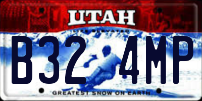 UT license plate B324MP