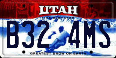 UT license plate B324MS
