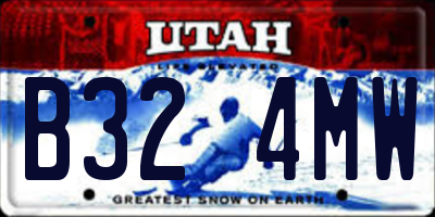 UT license plate B324MW