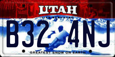 UT license plate B324NJ