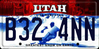 UT license plate B324NN