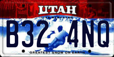 UT license plate B324NQ