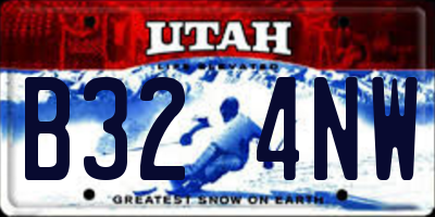 UT license plate B324NW