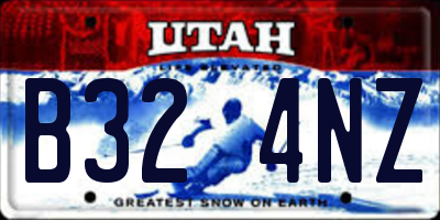 UT license plate B324NZ