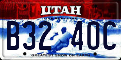 UT license plate B324OC